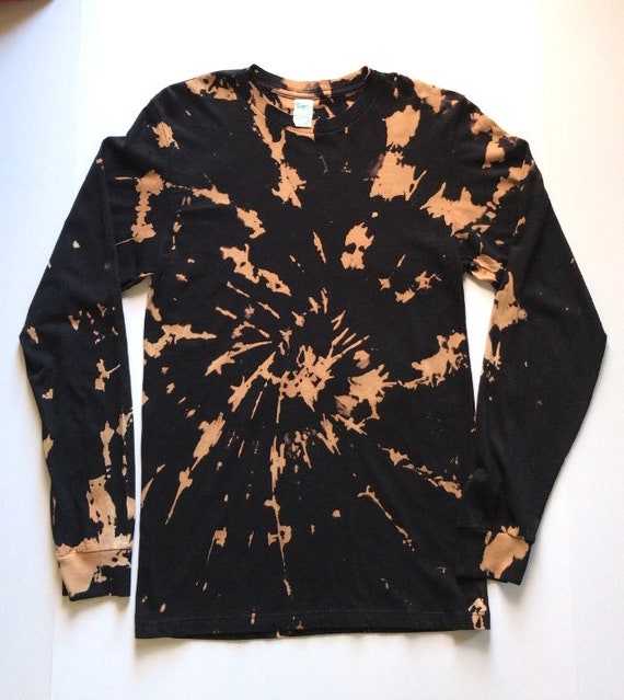 XS Reverse Tie Dye - Black Long Sleeve - Tie Dye Long Sleeve - Etsy