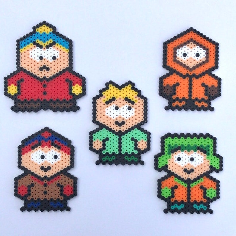 South Park Perler Beads , Potty Mouth Perler Beads , Handmade Pixel Art