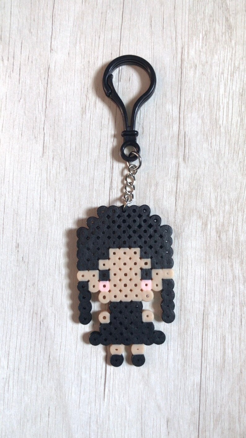 Wednesday Perler Sprites Full Set , Gothic Girl Perler Beads, Hama