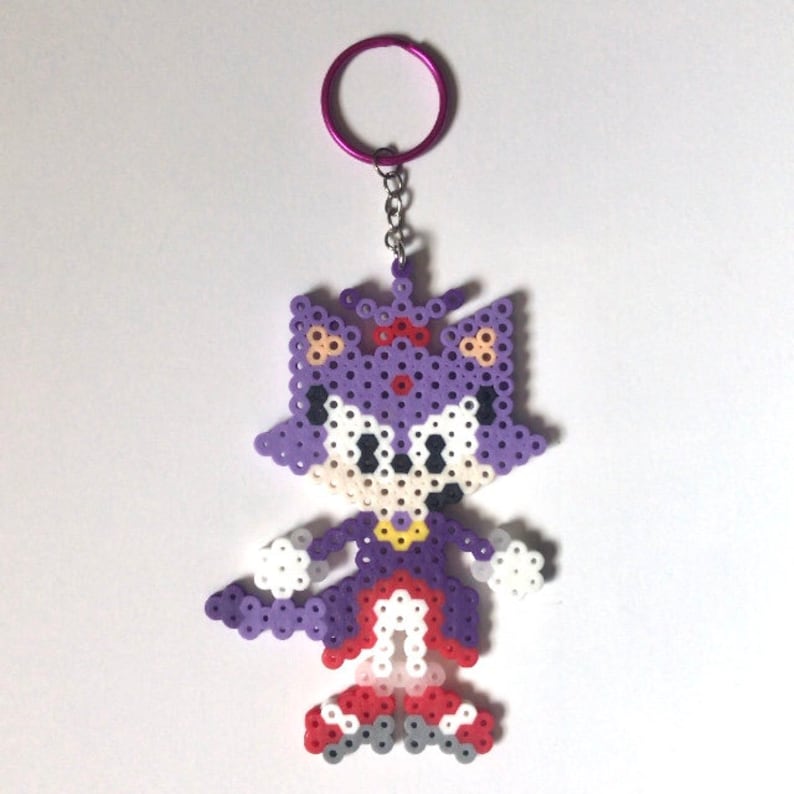 Blaze Perler Sprite , Handmade Sonic Character , Retro Pixel Art