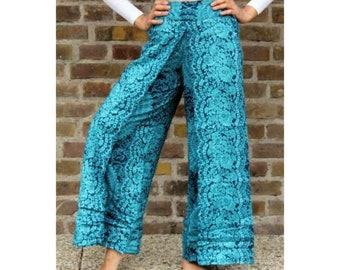 Palazzo Pants Yoga Pants Harem Pants Summer Pants with Floral Pattern