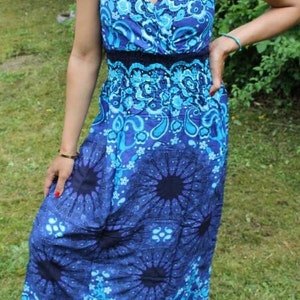 Maxi dress Summer dress Summer dress with a colorful floral pattern from Thailand