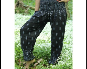 Sarouel pantalon de yoga pantalon hippie en noir