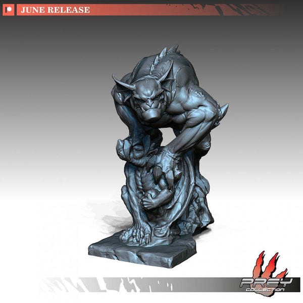 Bronx Gargoyles | 3D Resin Printed  | Unpainted,DnD,3D Printed,RPG,TTRPG,Painters Delight,Gift, Bronx,Wargaming,Gargoyle,Disney,Tabletop,Dog