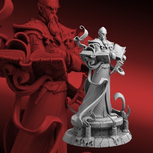 Zondar Valis Archmage | 3D Resin Art,DnD,Tabletop Gaming Miniature,Collectible,Pathfinder,Paintable,Gloomhaven,Catan,TTTRPG,RPG,Gift,GM