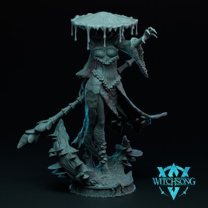 The Fungal Queen | Witchsong Miniatures | 3D Resin Art,Gloomhaven,Pathfinder,DnD,Paintable,Wargaming,RPG,Tabletop Gaming,Shaman,Beauty,GM