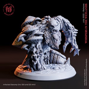 Infected Swamp Orc | 3D Resin Art,Monster,DnD,Gift,RPG,TTRPG,Gloomhaven,Diablo,Catan,Boss,Creature,Tabletop Gaming Mini,GM