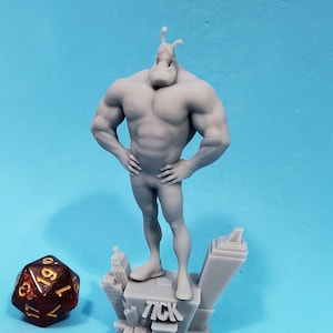 The Tick Fan Art | 3D Resin Art | DnD,Crisis Protocol,Gloomhaven,Pathfinder,RPG,Tabletop Gaming Miniature,Gift,GM,Paintable