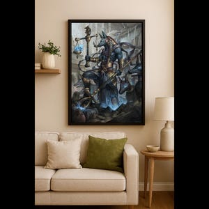 PRINTABLE Mystical Egyptian God of the Underworld Anubis | Ancient Mythology Wall Art | Instant Download Digital Artwork Digital File Decor
