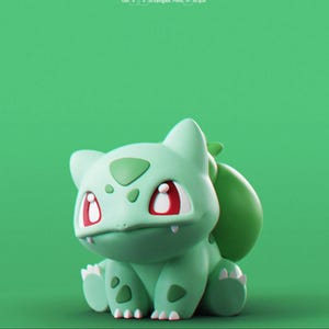 Bulbasaur Fan Art 3D STL File | 3D File,Digital Download,Pokemon,DnD,Pocket Monster,RPG,Scyth,Gloomhaven,Pathfinder,Gift,GM,Tabletop Gaming