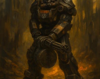 T60 Power Armor 3D STL File: Printable Tabletop Gaming Model (Digital Download)