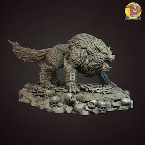 Monster Wolf | SoloGood Creations | 3D Resin Art,Tabletop Gaming Miniature,DnD,Catan,Dog,Wargaming,RPG,Scyth,Gloomhaven,Pathfinder,Gift,GM