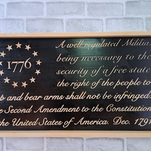 Handmade 2nd Amendment Flag