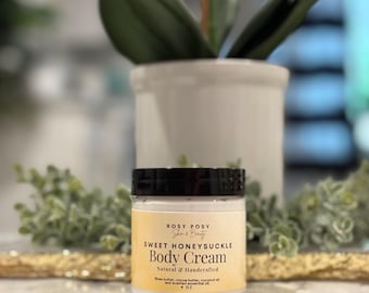 Sweet Honeysuckle Body Cream – 4 oz. | Honey Blossom Inspired, Feminine and Enchanting, A blend of Spring and Summer
