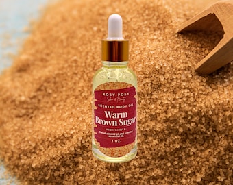 1 oz. Warm Brown Sugar Body Oil, Sweet brown sugar scent, brown sugar cream, brown sugar body oil, brown sugar, Easter gifts