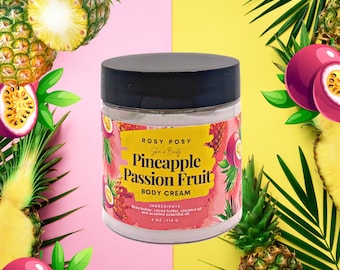 4 oz. Pineapple Passion Fruit Body Cream, Pineapple scent, Pineapple Passion Fruit, Tropical scented, Birthday gifts, Easter gifts