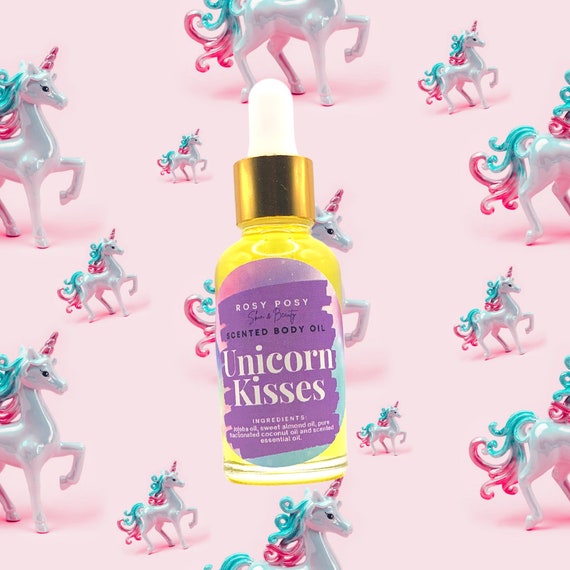 Set of 5 Scented Body Oils, Fruit Loops, Unicorn, Strawberry