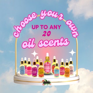 Choose Your Own Oil Scents- 1 oz. Body Oil, Choose up to 20 bottles, Sweet, Fruity, Bakery, Gourmand, Fun scents,  choose your scents