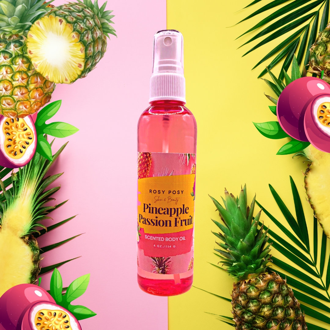 4 Oz. Pineapple Passion Fruit Spray Body Oil, Pineapple Scent