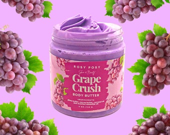 115 g vispad kroppssmör för druvor, söt druvdoft, druva, typ Grape Jolly Rancher, doft av druvsoda, druvdoft