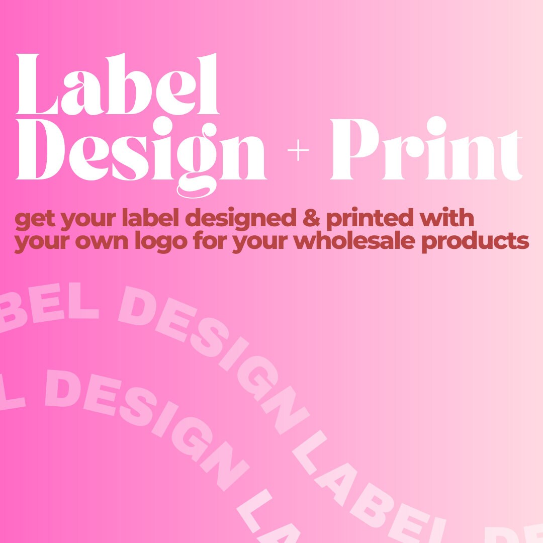 Label design print add on for your wholesale order custom label design