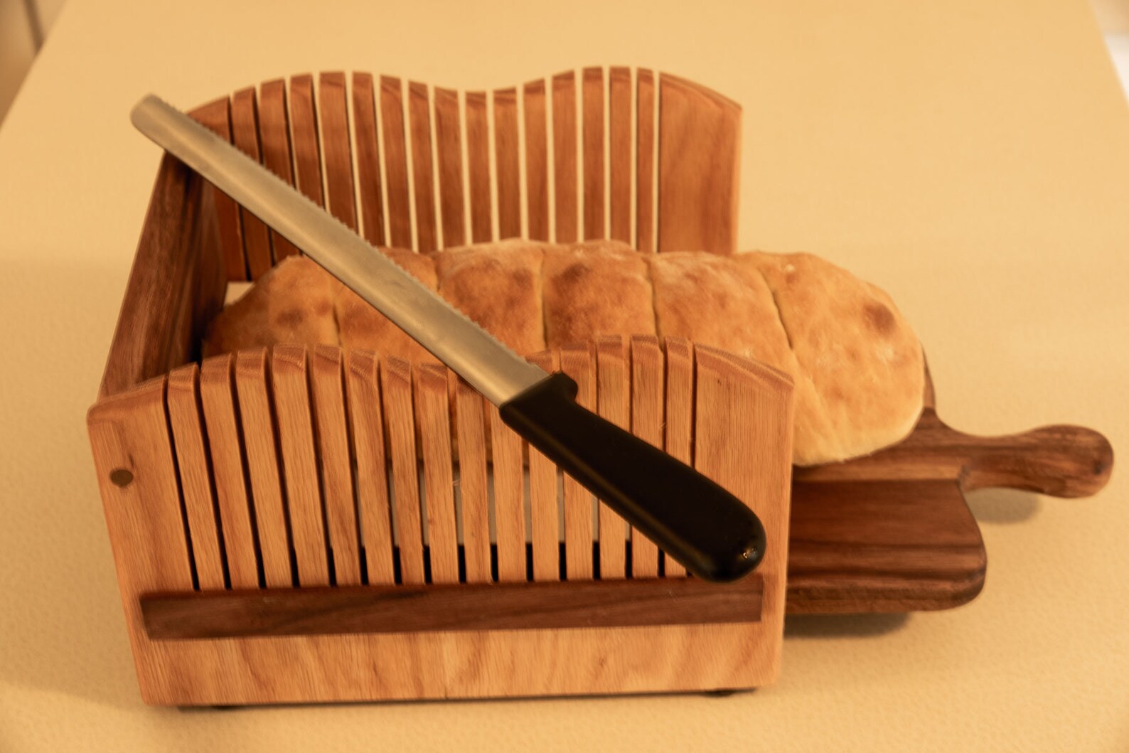 Beautiful Hardwood Bread Slicing Guide and Charcuterie Board Etsy