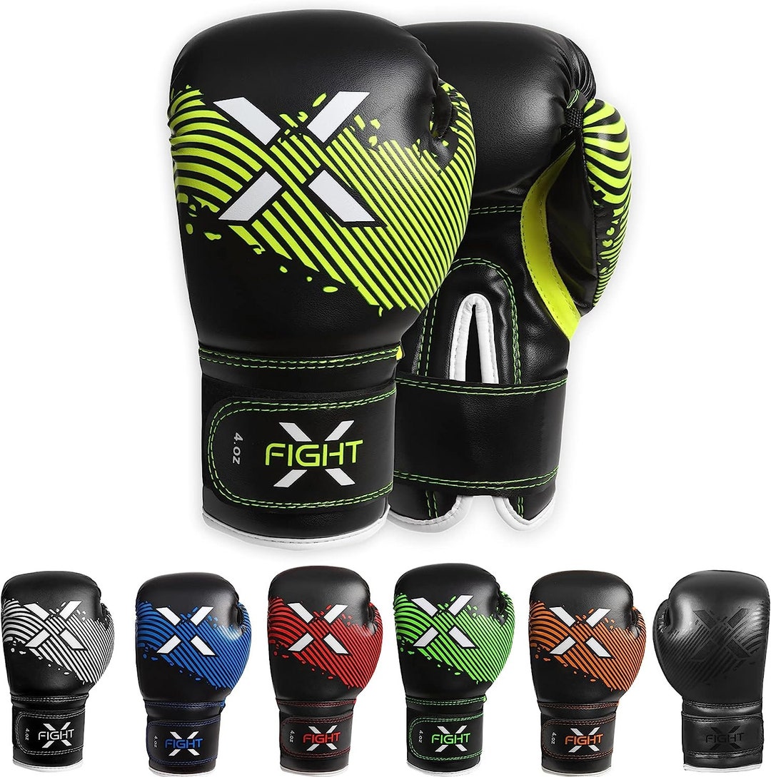 Kids Boxing Gloves, Junior Training Sparring Gloves For Kids 3-8 Year, Leather Cartoon Punching Bag Fighting Mitts For Muay Thai, Martial Arts