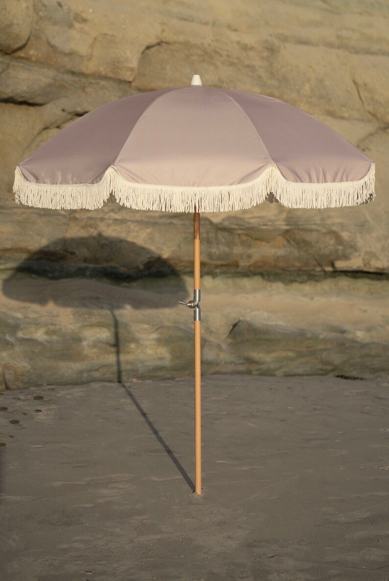Beach & Patio Vintage Umbrella Fringe Boho Tassel Dune Etsy