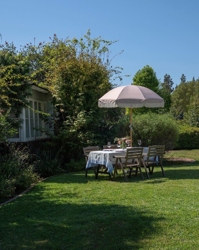 Beach & Patio Vintage Umbrella Fringe Boho Tassel Dune Etsy