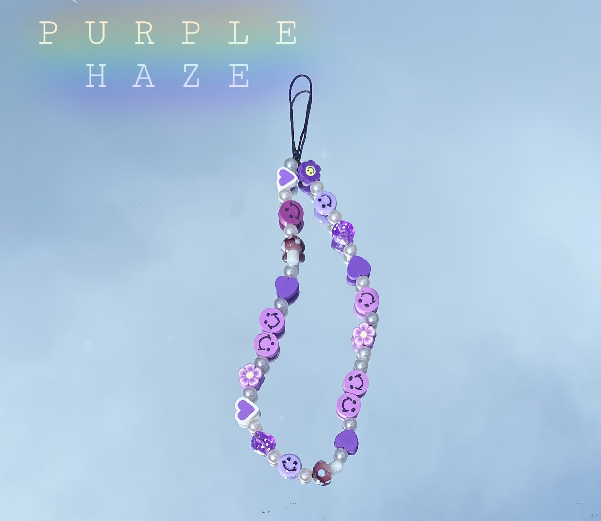 Purple Phone Chain Cell Phone Lanyard Handmade Phone Charm Etsy UK