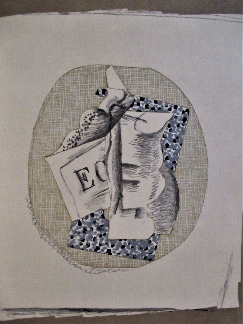 GEORGES BRAQUE - EC - Original Cubistic Lithograph - 1963 GEORGES BRAQUE - EC - Original Cubistic Lithograph - 1963