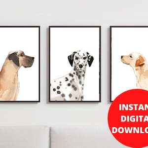 Three Big Dogs Wall Art