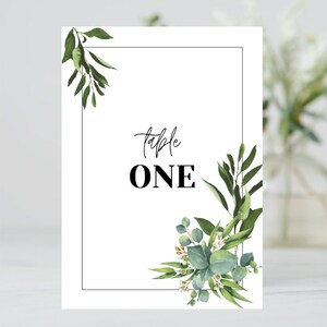 5x7 Printable Table Numbers | Wedding Table Numbers | Party Table Numbers | Instant Download | Digital Download