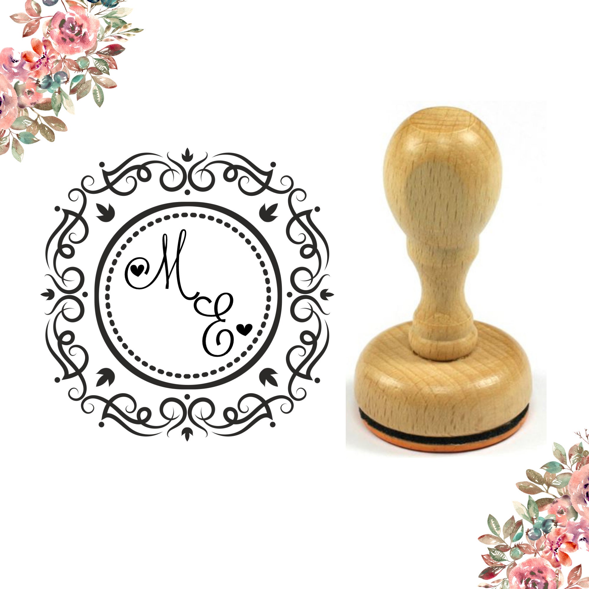 MONOGRAM STAMP MONOGRAM Wedding Stamp Wedding Monogram Etsy