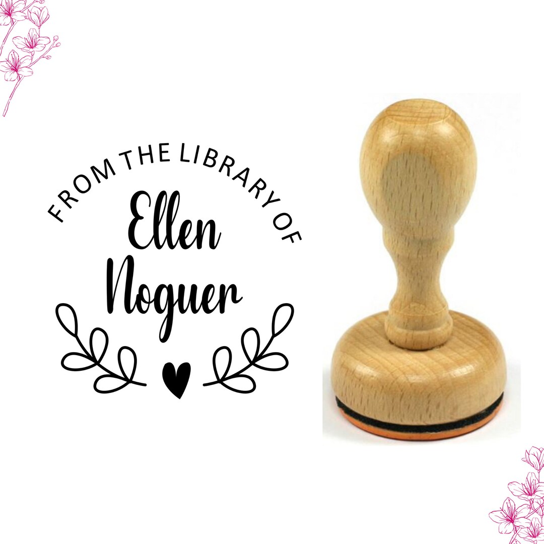 From the Library Of Custom Book Stamp Classroom Stamps Book Etsy