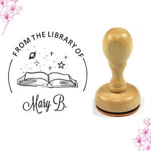 LIBRARY STAMP, BOOK Stamp, Custom Library Stamp, Library Of Stamp, This Book Belongs To, Custom Book Stamp, Bookplate Stamp, Library Stamps