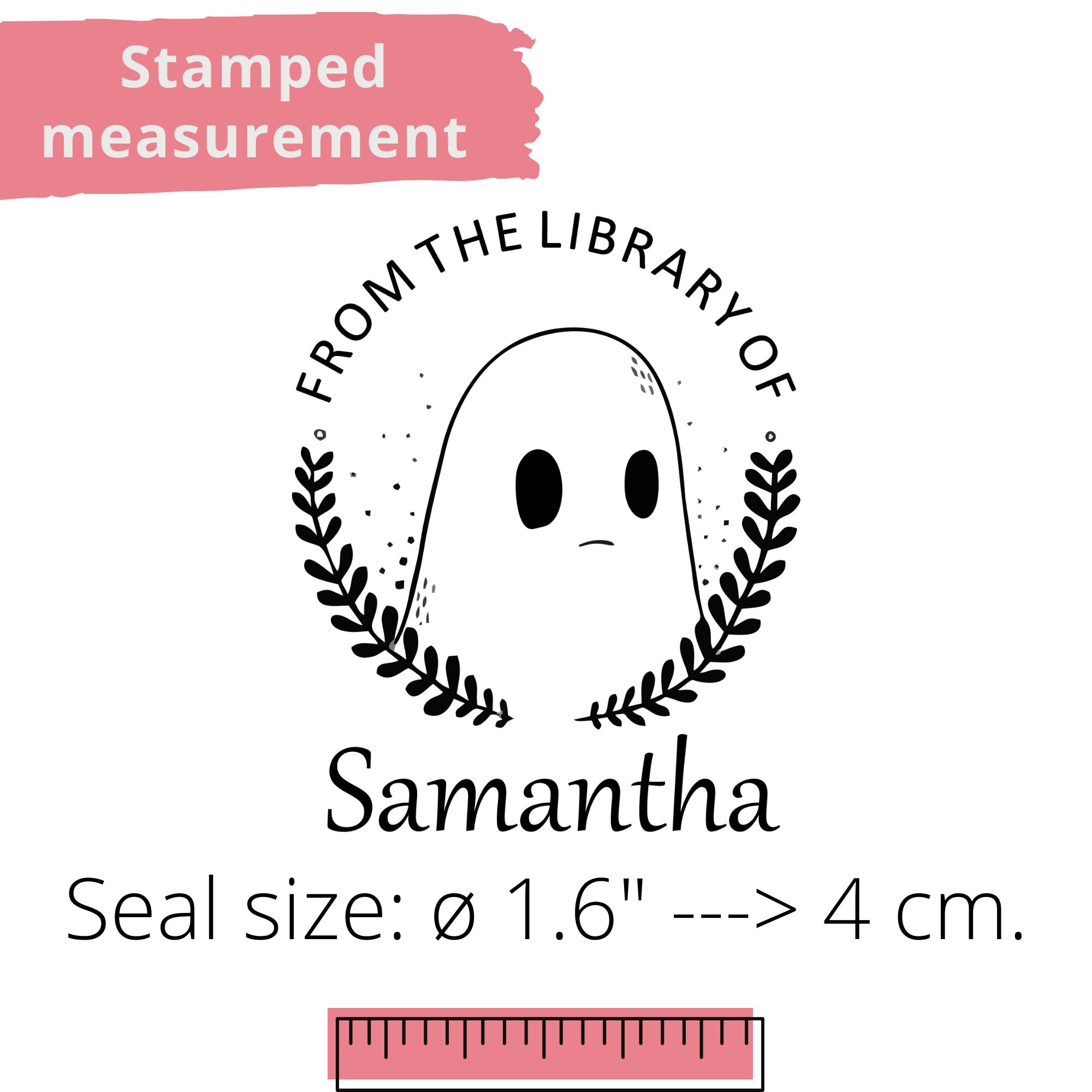 LIBRARY STAMP BOOK Stamp Custom Library Stamp Library of Etsy