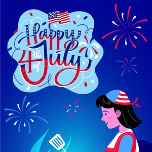 Forth of July Card. Printable Happy Independence Day Card