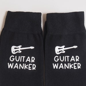 Guitar wanker socks/ Wanker gift/ Guitar gift/ Personalised socks/ Novelty socks