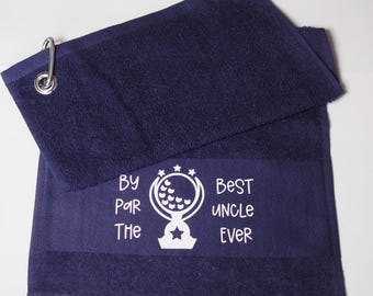 Golfing towel personalised/ Golf towel Dad/ Golf towel Daddy/ Golf gift Grandad