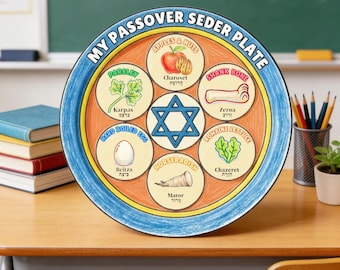 Passover Seder Plate Cut-and-Paste Craft