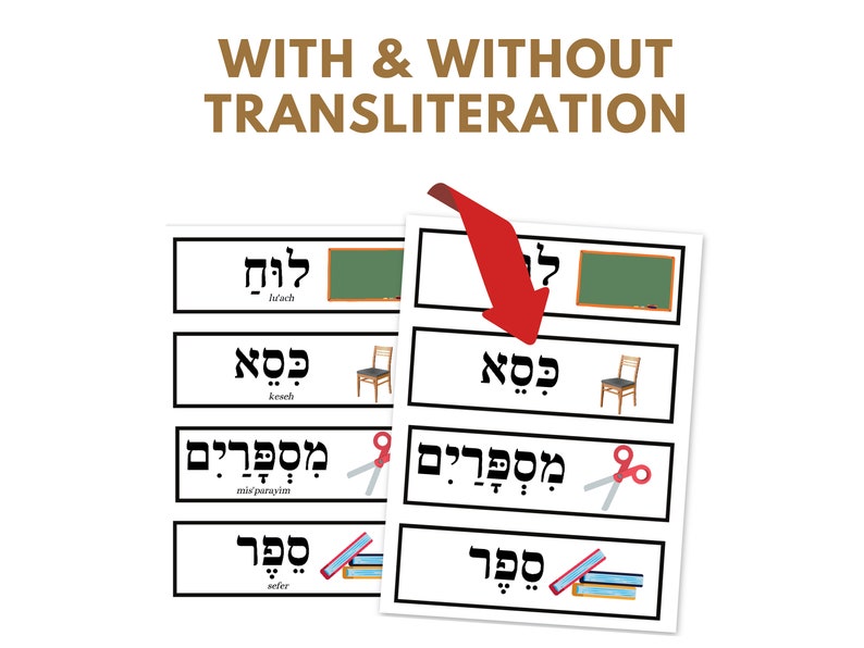 Hebrew Classroom Labels Etsy