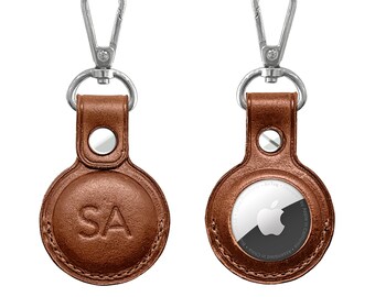 Handmade Leather Case with Clasp for Apple AirTag