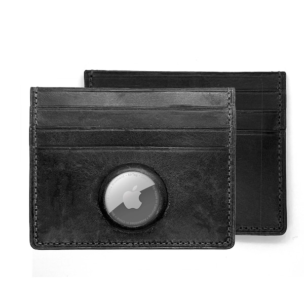 Premium Leather Wallet with AirTag Compartment