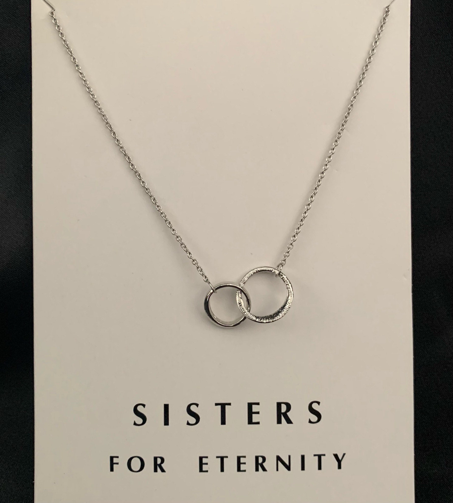 Stella & Dot Sterling Eternity Necklace Silver and Gold Tone Intertwined  Circles | eBay