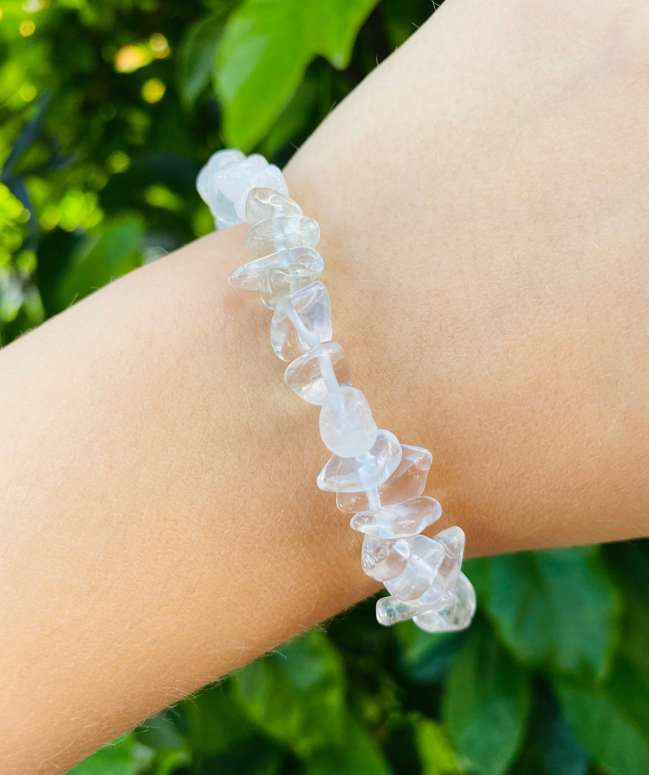 Clear Quartz Bracelet handmade With Care Etsy UK
