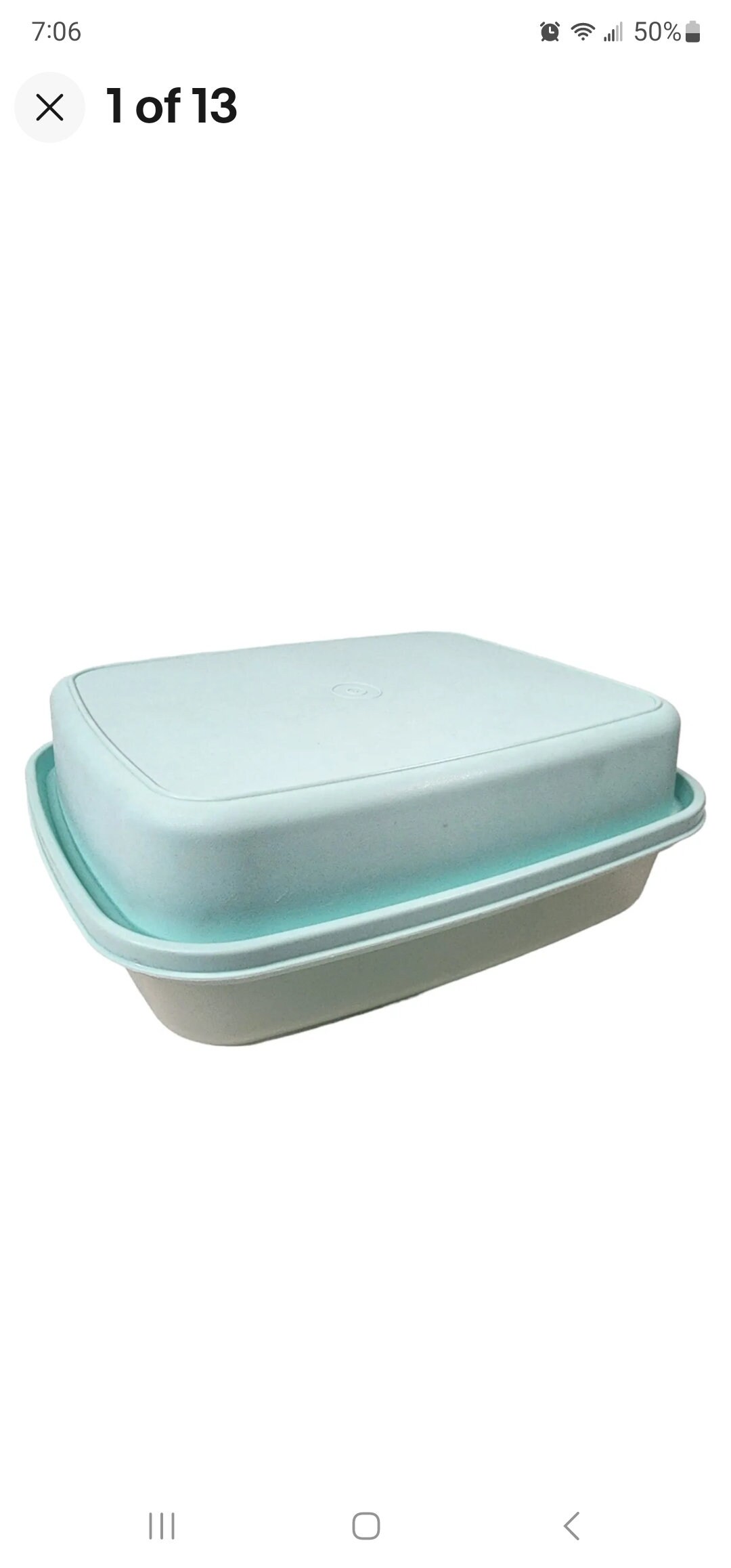 Tupperware Vintage Meat Marinade Container W/lid Mint Green Etsy