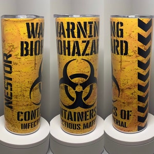 BioHazard Tumbler - 20oz 30oz - Custom Name - Insulated