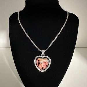 Heart Shape Double Sided Necklace - Custom Picture - Gift