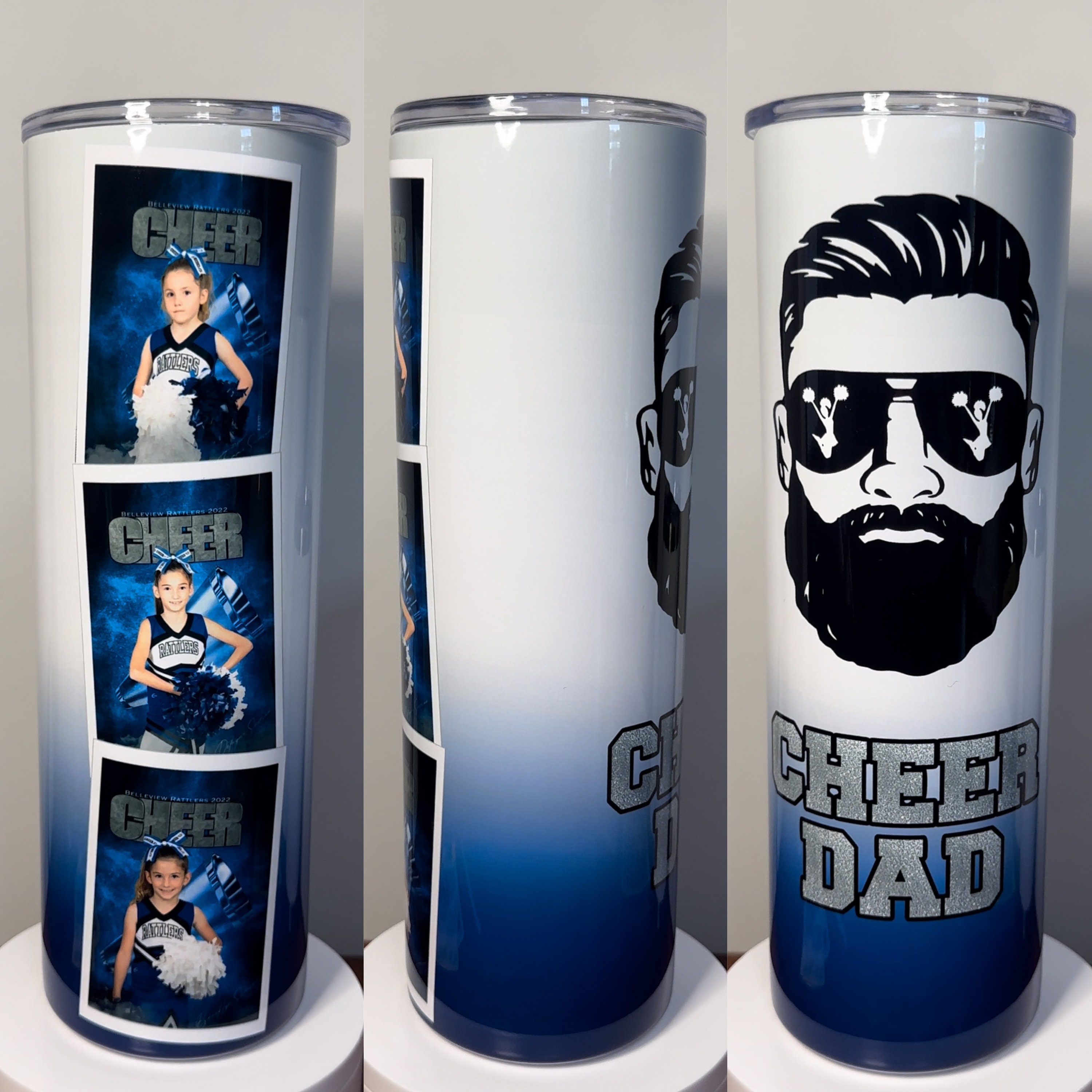 Cheer Dad Color Printed Tumblers - LemonsAreBlue